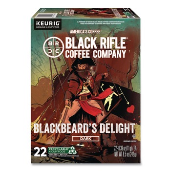 PRODUCTS | Black Rifle Coffee Company 5000384804 Blackbeard's Delight Coffee K-Cups (22/Box)