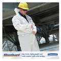 Cleaning Cloths & Wipes | Ansell 38938 A35 Liquid and Particle Protection Coveralls Hooded - Large, White (25/Carton) image number 4