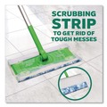 Mop Heads | Swiffer 80810204 Sweep and Mop 12.4 in. x 2.95 in. 2-in-1 Dry/Wet Floor Mopping and Sweeping Kit - Silver Plastic Handle (6/Carton) image number 9
