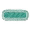 Mop Heads | Rubbermaid Commercial FGQ41800GR00 18 in. Microfiber Dust Pad with Fringe - Green (6/Carton) image number 0