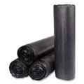 High-Density Trash Bags | Inteplast Group S404816K 45 gal. 16 microns 40 in. x 48 in. High-Density Interleaved Commercial Can Liners - Black (25 Bags/Roll, 10 Rolls/Carton) image number 0