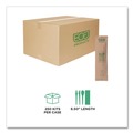 Cutlery Kits | Eco-Products EP-S215 General Purpose Fork/Knife/Napkin/Spoon Wood Cutlery - Natural (500/Carton) image number 4