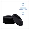 Plates | Boardwalk BWKPLTHIPS6BL 6 in. Diameter Hi-Impact Plastic Dinnerware Plate - Black (1000/Carton) image number 6