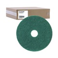 Floor Pads-Stripping | Boardwalk BWK4017GRE 17 in. Diameter Heavy-Duty Scrubbing Floor Pads - Green (5/Carton) image number 0