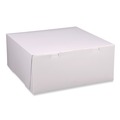 Bakery Boxes & Containers | SCT 1587 12 in. x 12 in. x 5 in. Paper Standard Bakery Boxes - White (100/Carton) image number 0