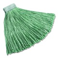 Mop Heads | Rubbermaid Commercial FGF13700GR00 24 oz. Non-Launderable Cotton/Synthetic Cut-End Wet Mop Heads - Green image number 1