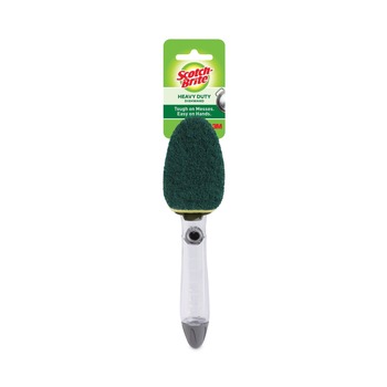 Scotch-Brite 650-12-RRP 2.5 in. x 9.5 in. Soap-Dispensing Dishwand - Yellow/Green