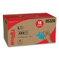 Perforated Roll & Hand Towels | WypAll 05320 1-Ply 9 in. x 10.5 in. L10 Towels with POP-UP Box - White (125/Box, 18 Boxes/Carton) image number 2