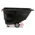 Carts & Trucks | Rubbermaid Commercial FG131400BLA Rotomolded Plastic Rectangular 850 lbs. Capacity Tilt Truck - Black image number 1