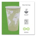 Cups | Eco-Products EP-BHC16-WAPK 16 oz. World Art Renewable and Compostable Paper Hot Cups - Moss (50/Pack) image number 5