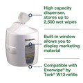 Towel Dispensers | Tork 192851 10.04 in. x 10.73 in. x 13.18 in. Centerfeed Wet Wipe Dispenser - White image number 1