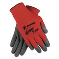 Work & Welding Gloves | MCR Safety N9680M Ninja Flex Latex Coated Palm Gloves N9680 Medium Red/Gray Dozen image number 0