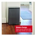 Indoor Waste Receptacles | Rubbermaid 2112520 Elite Step-On Trash Can 12 gal Metal Charcoal Stainless Steel/Black image number 1