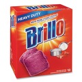 Scouring Pads & Sticks | Brillo 53335 3 in. x 3 in. Steel Wool Soap Pads - Gray/Pink (12/Carton) image number 2