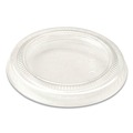 Food Containers & Lids | World Centric CPLCS2S 2.6 in. Diameter x 0.3 in. h PLA Plastic Lids for Fiber Cups - Clear (2,000/Carton) image number 0