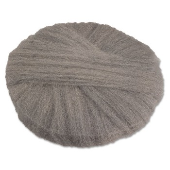 JANITORIAL | GMT 120172 17 in. Diameter Grade 2 (Coarse): Stripping/Scrubbing Radial Steel Wool Pads - Gray (12/Carton)