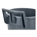 Indoor Waste Receptacles | Rubbermaid Commercial 2179403 BRUTE 32 gal Plastic Vented Wheeled Container - Gray image number 1