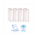 High-Density Trash Bags | Boardwalk V7658HNKR01 38 in. x 58 in. 60 gal. 14 mic High-Density Can Liners - Natural (200/Carton) image number 6
