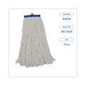 Mop Heads | Boardwalk BWKRM32016 16 oz. Rayon Cut-End Lie-Flat Mop Head - White (12/Carton) image number 2