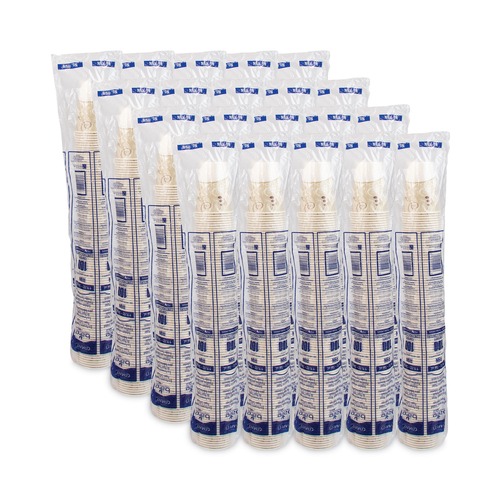 Cups | SOLO R9N-J8000 ProPlanet Seal Symphony Design Wax-Coated 9 oz. Cold Paper Cups - Beige/White (2000/Carton) image number 0