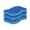 Scouring Pads & Sticks | Scotch-Brite MP-3-8-D 4.4 in. x 2.6 in. x 0.8 in. Non-Scratch Multi-Purpose Scrub Sponge - Blue (3/Pack) image number 1