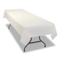 Table Covers & Skirts | Tablemate I4010WH Table Cover 40 in. x 100 ft. Table Set Plastic Banquet Roll - White image number 3