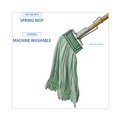 Mop Heads | Boardwalk BWKMWTLGCT Microfiber Looped-End Wet Mop Head - Large, Green (12/Carton) image number 5