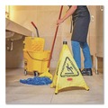 Signs | Rubbermaid Commercial FG9S0000YEL 3-Sided Fabric 21 in. x 21 in. x 20 in. Multilingual "Caution" Pop-Up Safety Cone - Yellow image number 3