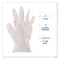 Food Service Disposable & Single Use Gloves | Boardwalk BWK365XLCT 2.6 mil 9.5 in. Long Powder-Free General Purpose Vinyl Gloves - Extra Large, Clear (100/Box, 10 Boxes/Carton) image number 6