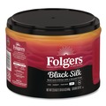 Coffee - Caffeinated | Folgers 2550030439 22.6 oz. Canister Black Silk Coffee image number 1