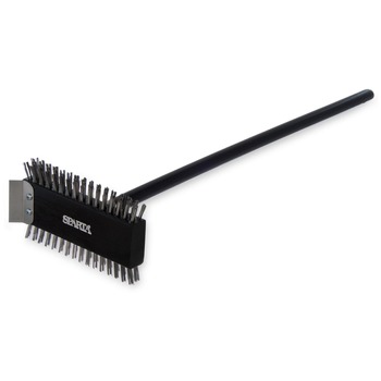 BRUSHES | Carlisle 4029000 Sparta Broiler Master Grill Brush and Scraper with 30.5 in. Black Wood Handle