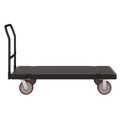 Carts & Trucks | Suncast Commercial PDPT3060 30.25 in. x 64.5 in. x 41 in. 1,600 lbs. Capacity Resin Platform Truck - Black image number 2