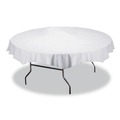 Table Covers & Skirts | Hoffmaster 210101 82 in. Diameter Tissue/Poly Tablecovers - White (25/Carton) image number 2