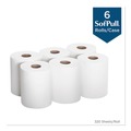 Perforated Roll & Hand Towels | Georgia Pacific Professional 28124 SofPull 7.8 in. x 15 in. 1-Ply Center-Pull Perforated Paper Towels - White (320/Roll, 6-Rolls/Carton) image number 3