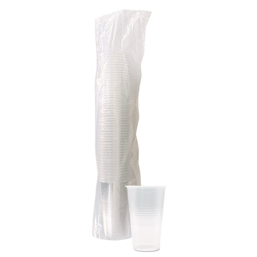 Cups | Boardwalk BWKTRANSCUP20PK 20 oz. Translucent Plastic Cold Cups - Clear (50/Pack) image number 0