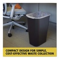 Indoor Waste Receptacles | Rubbermaid Commercial FG295700BLA 10.25-Gallon Rectangular Deskside Wastebasket - Black image number 6