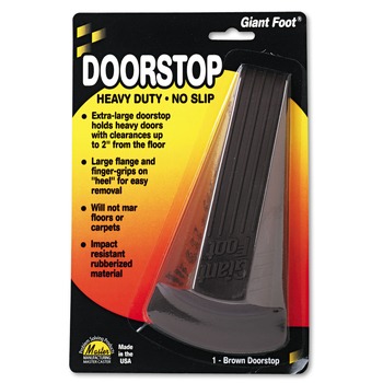 DOORSTOPS | Master Caster 00964 Giant Foot 3.5 in. W x 6.75 in. D x 2 in. H No-Slip Rubber Wedge Doorstop - Brown