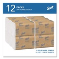 Perforated Roll & Hand Towels | Scott 01510 10.13 in. x 13.15 in. 1-Ply Essential C-Fold Towels - White (12 Packs/Carton) image number 2