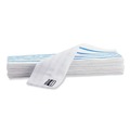 Floor Dusters & Accessories | Rubbermaid Commercial HYGEN 2134282 4.75 x 19 Disposable Microfiber Pad - White/Blue Stripes (3/Carton) image number 1