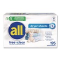 Fabric Softener & Starch | Dial 72613 47362 Free Clear Dryer Sheets - Fragrance Free (6/Carton) image number 8