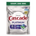 Dishwashing Detergents | Cascade 80797184 Platinum ActionPacs, Fresh Scent 14 oz Pack, 4 Packs/Carton image number 0