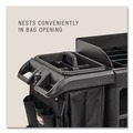 Janitorial & Housekeeping Carts | Rubbermaid Commercial 2202586 Cleaning Caddy Compatible with Full-Size and Compact Housekeeping Carts - Black (6/Carton) image number 3
