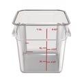 Food Storage Containers & Lids | Carlisle 1195307 8.75 in. x 8.75 in. x 9 in. 8 qt. Squares Polycarbonate Food Storage Container - Clear image number 1