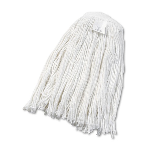 Mop Heads | Boardwalk BWK2024REA #24 Cut-End Rayon Wet Mop Head - White image number 0