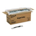 Disposable Spoons | Dixie PTH53C Individually Wrapped Heavyweight Teaspoons - Black (1000/Carton) image number 0