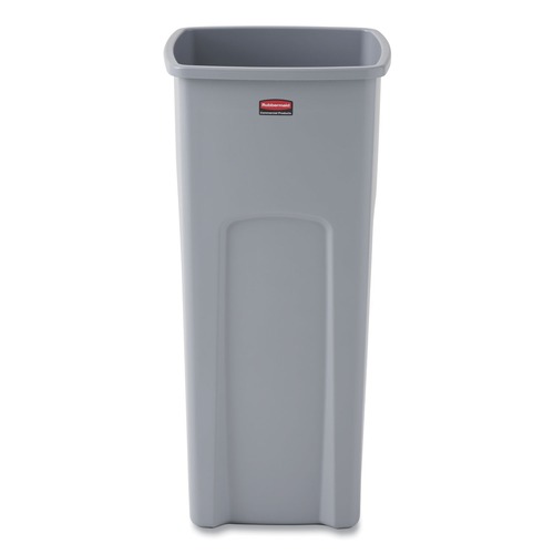 Indoor Waste Receptacles | Rubbermaid Commercial FG356988GRAY Untouchable 23 Gallon Square Plastic Waste Container - Gray image number 0