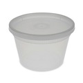 Food Containers & Lids | Pactiv Corp. YSD2516 2 in. x 2 in. x 2 in. 16 oz. Newspring DELItainer Microwavable Plastic Container - Clear (240/Carton) image number 0