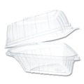 Food Containers & Lids | Dart C54HT1 Showtime 6.1 in. x 5.6 in. x 3 in. 6.67 oz. Plastic Pie Wedge Hinged Containers - Clear (250/Carton) image number 0