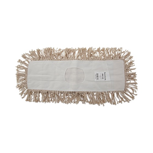 Mop Heads | Boardwalk BWK1318 18 in. x 5 in. Industrial Hygrade Cotton Dust Mop Head - White image number 0