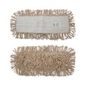 Mop Heads | Boardwalk BWK1318 18 in. x 5 in. Industrial Hygrade Cotton Dust Mop Head - White image number 1